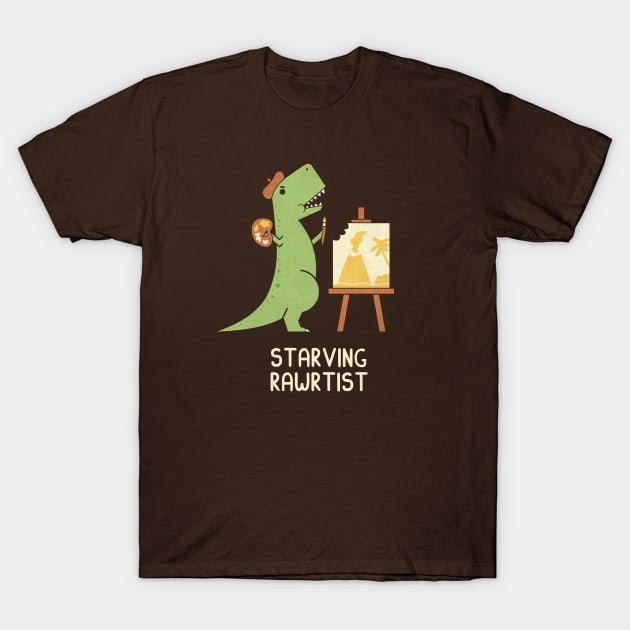 Starving Rawrtist T-Shirt by HandsOffMyDinosaur